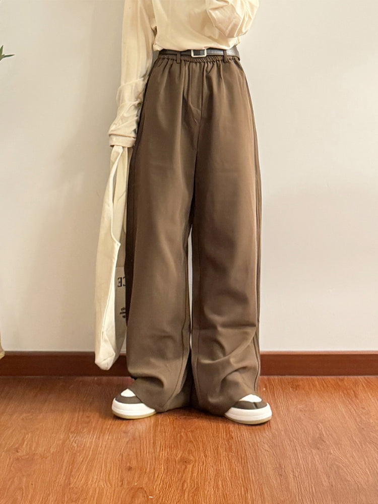 Coffee Street Drape Pleated Pants-ntbhshop
