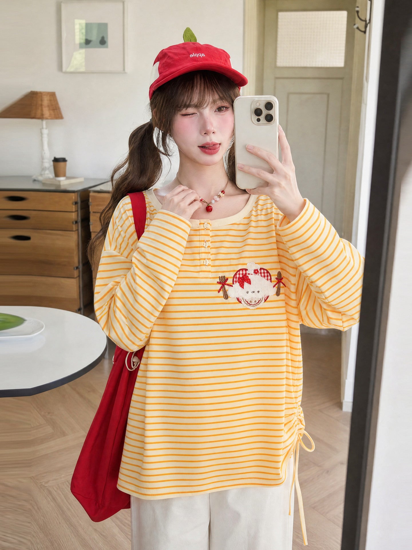 Sunny Toast Stripe Tee-Tops-ntbhshop