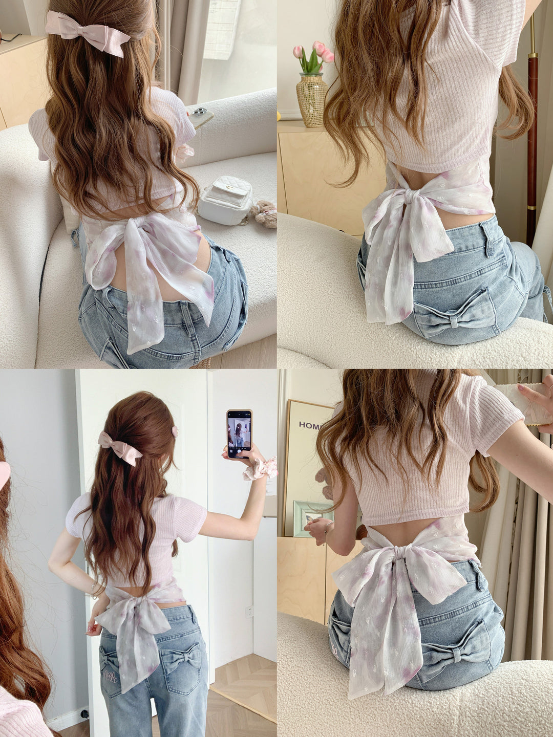 Blush Ribbon Crop Top-Tops-ntbhshop