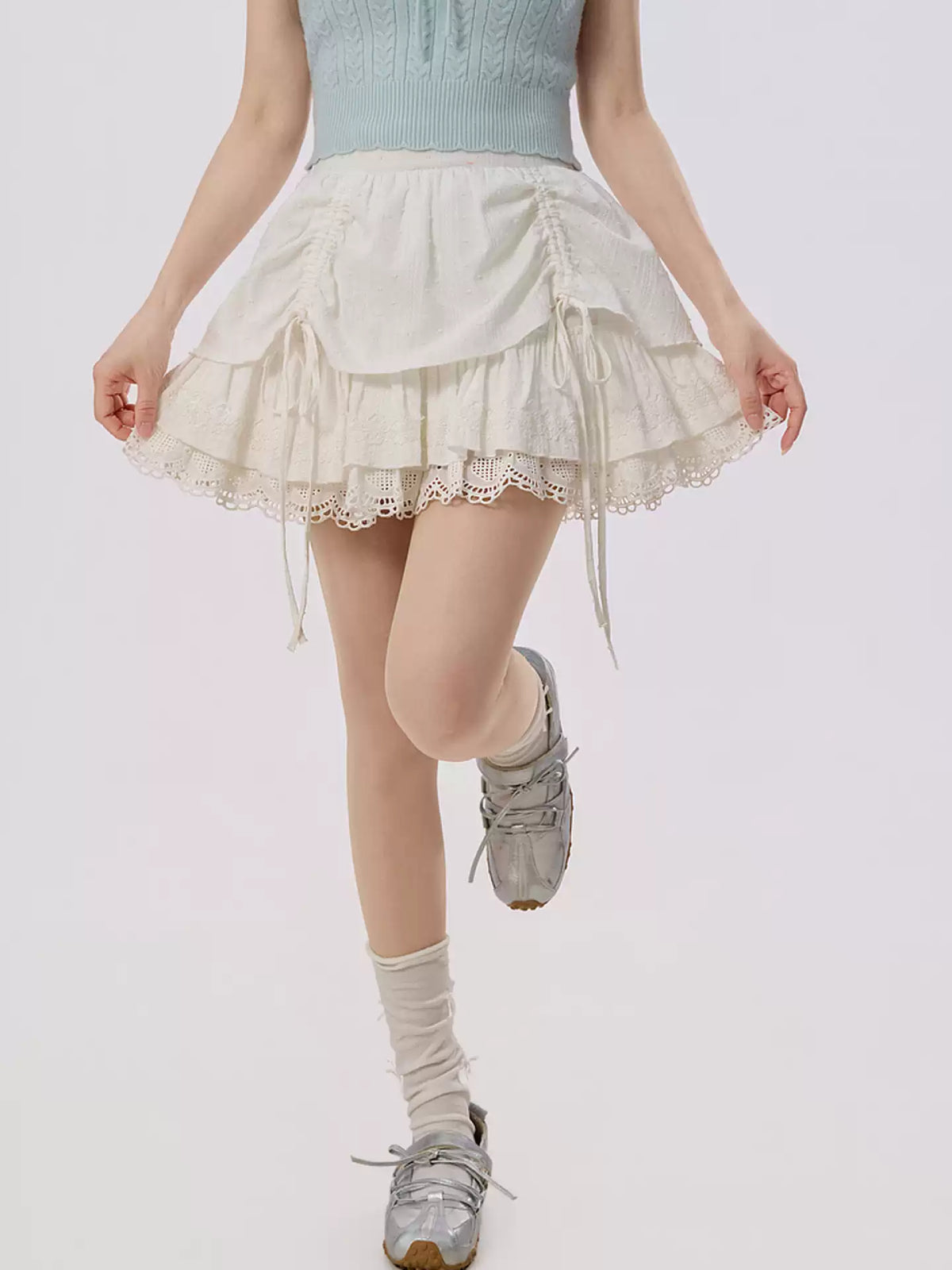 Petal Lace Cake Skirt-Bottoms-ntbhshop