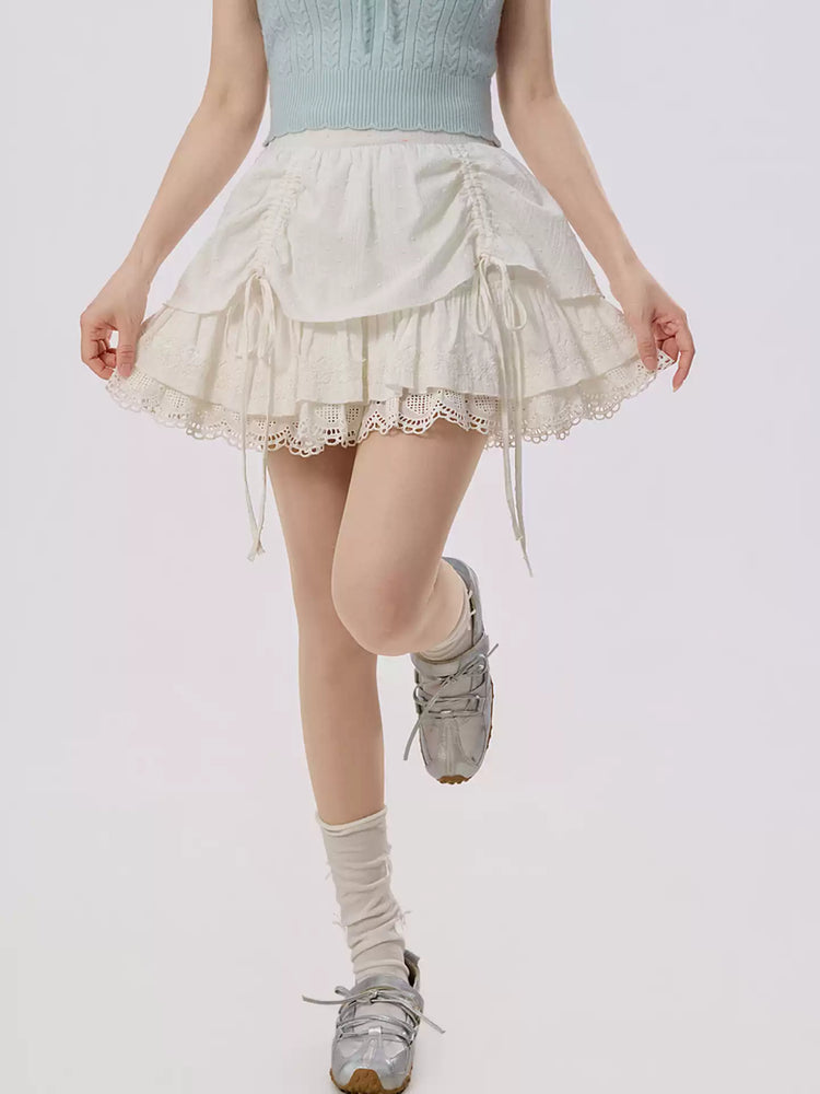 Petal Lace Cake Skirt-Bottoms-ntbhshop