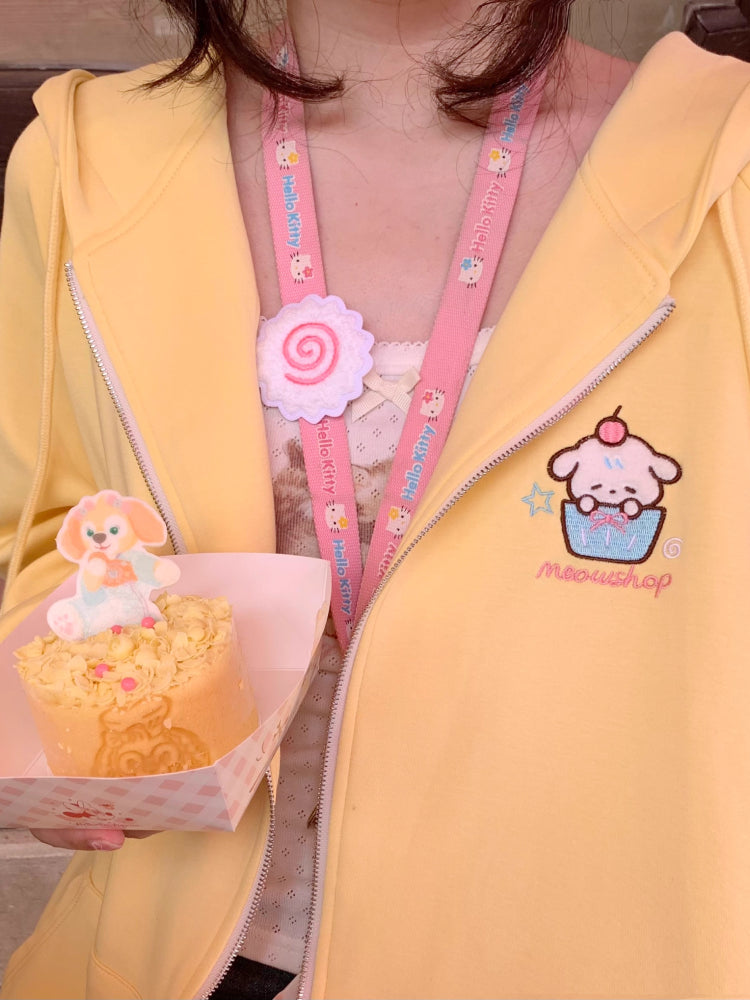 Buttercream Pup Oversize Hooded Jacket-ntbhshop