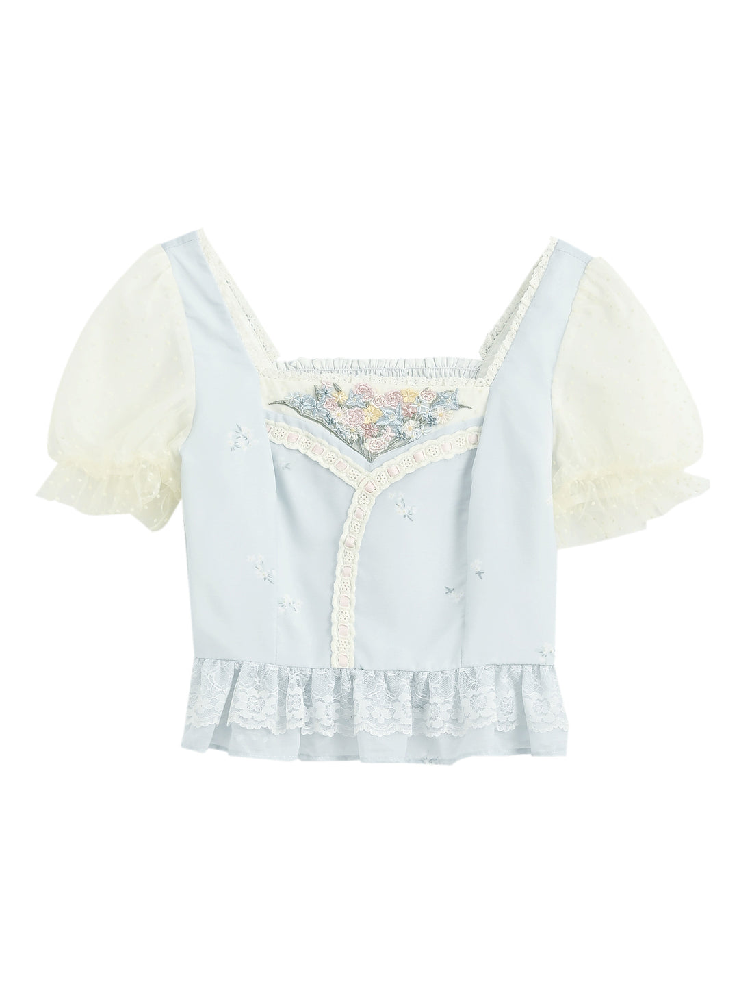 Morning Dew Peplum Blouse-Tops-ntbhshop