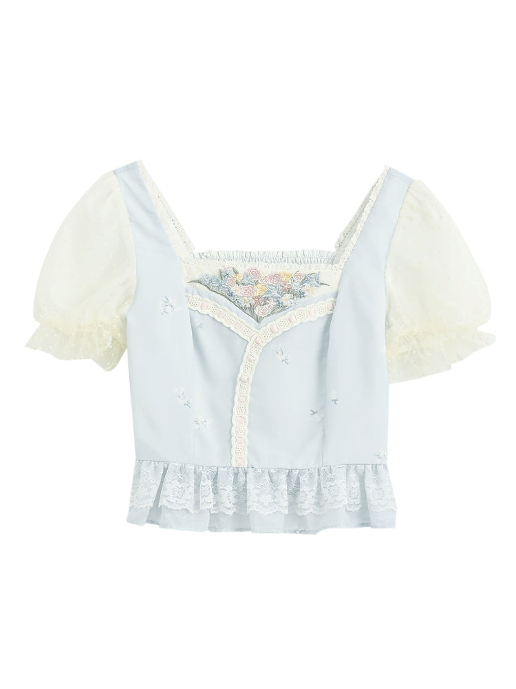 Morning Dew Peplum Blouse-Tops-ntbhshop