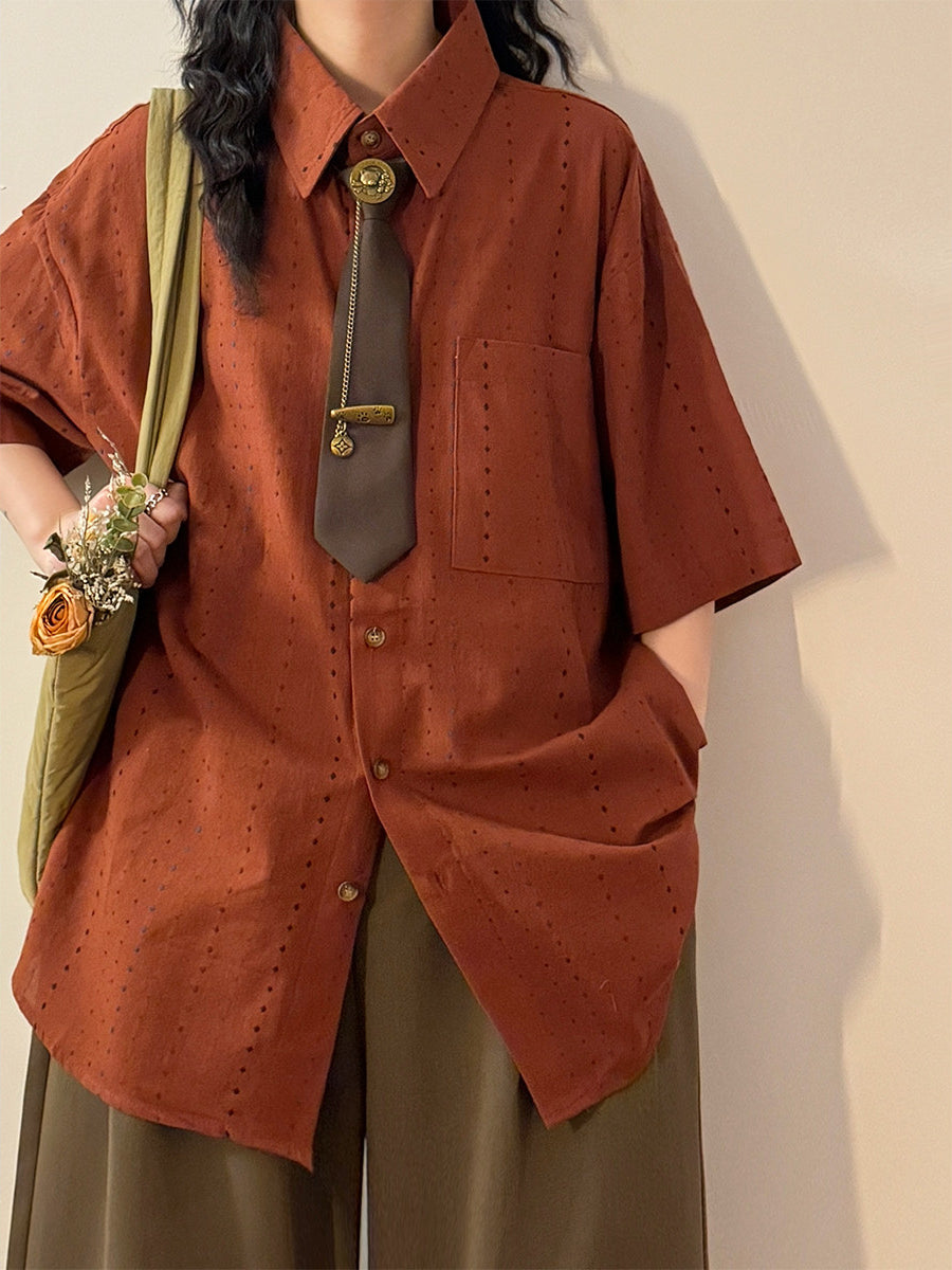 Roasted Tomato & Olive Cutout Tie Shirts-Tops-ntbhshop