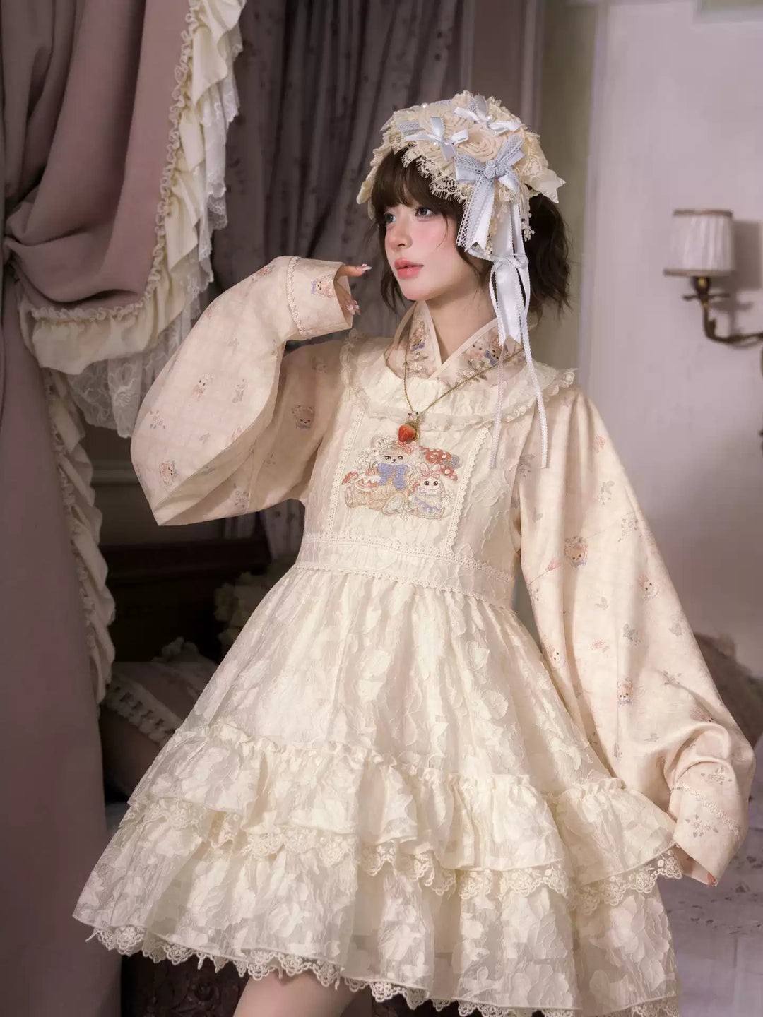 Berry Fairy Picnic Layered Dress-Dresses-ntbhshop