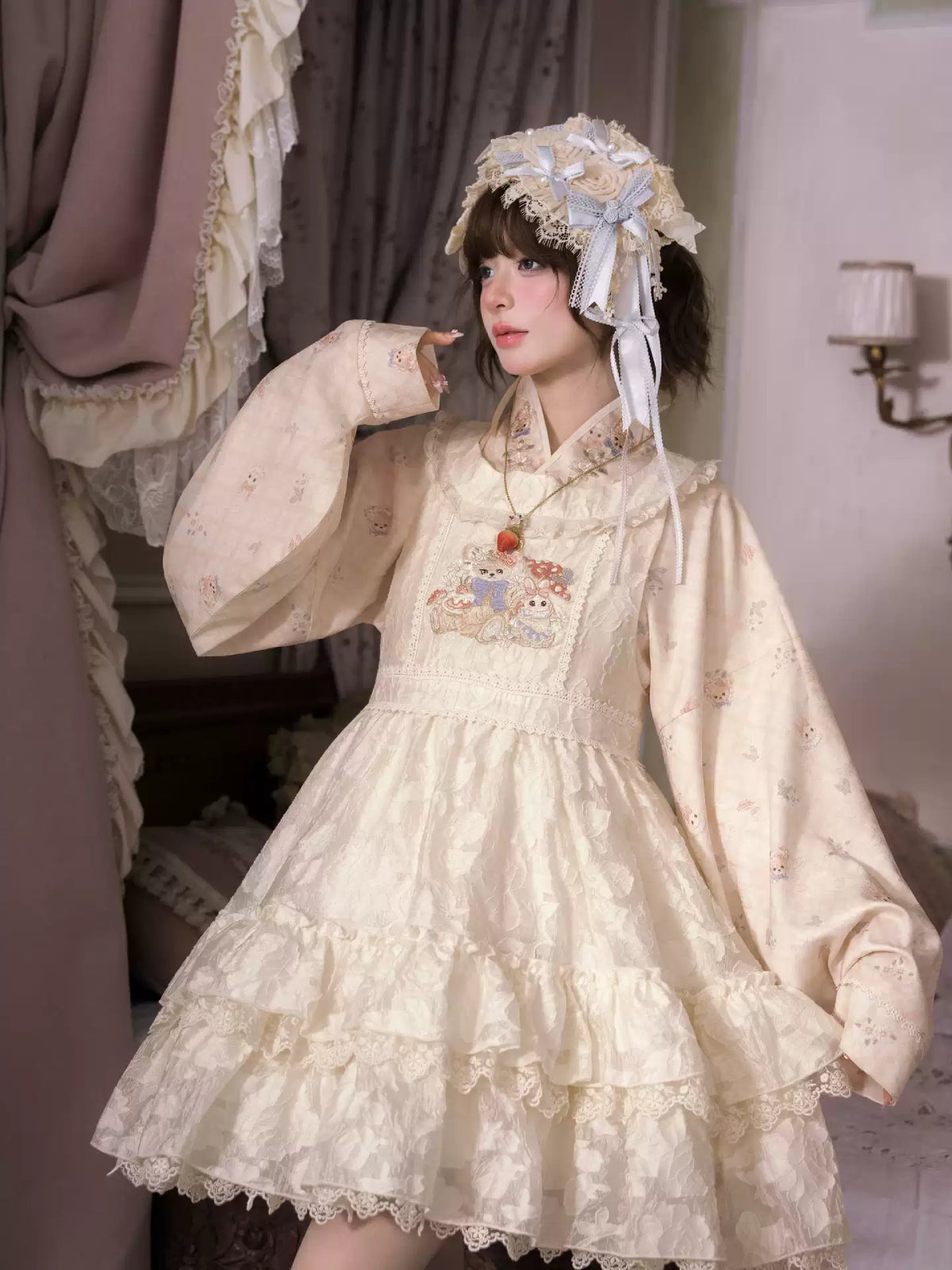 Berry Fairy Picnic Layered Dress-Dresses-ntbhshop