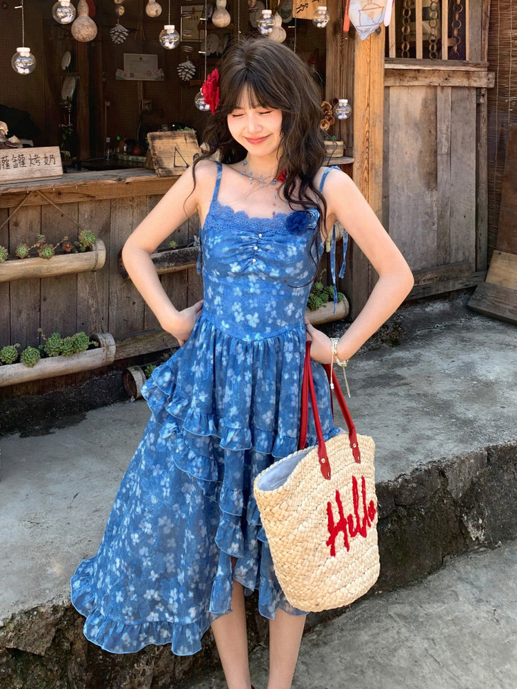 Bluebell Breeze Floral Sundress-Dresses-ntbhshop