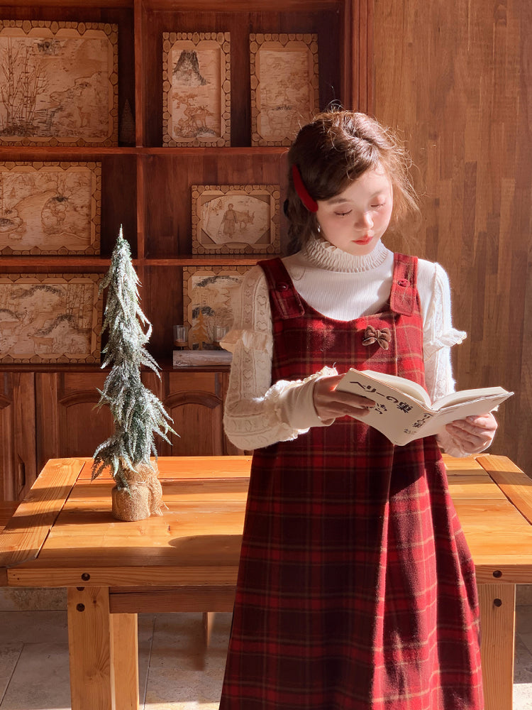 Snowberry Plaid Jumper Dress-ntbhshop