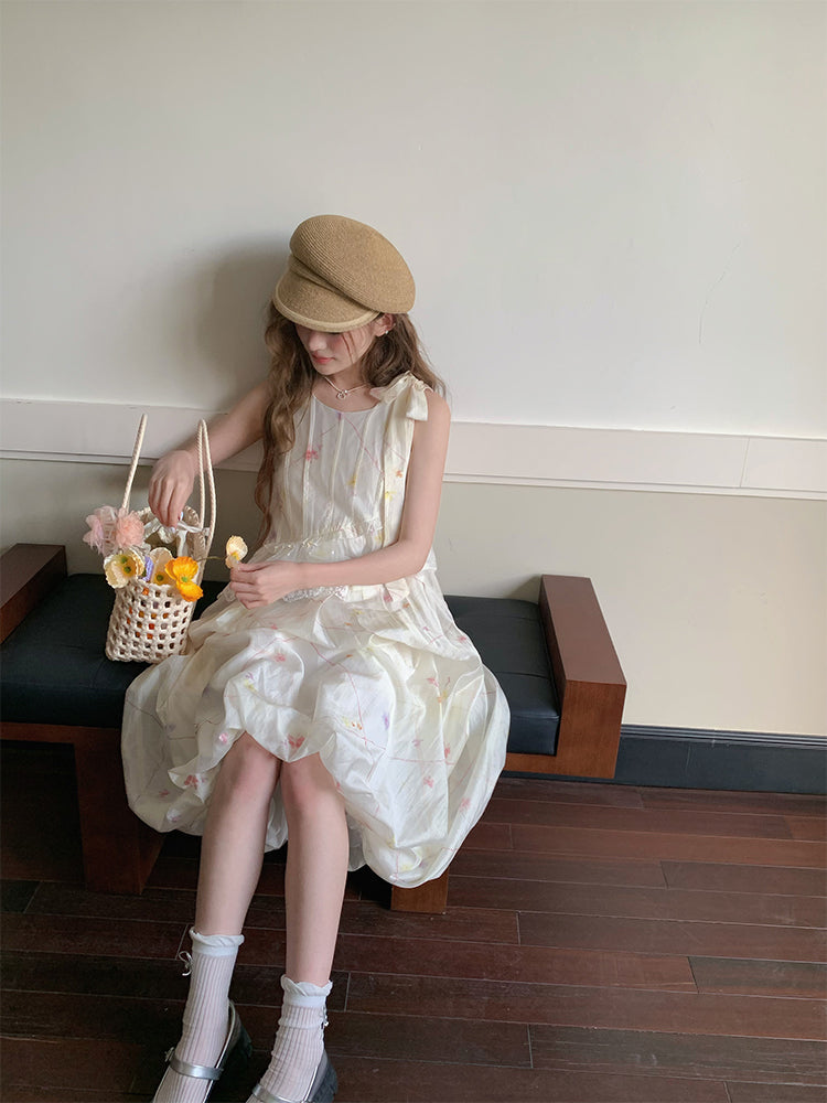 Lolan Garden Sleeveless Bubble Dress-ntbhshop