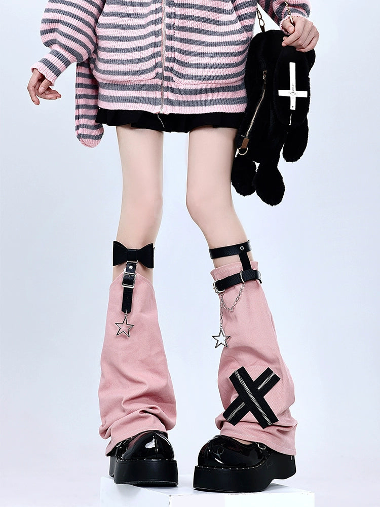 Riot Harajuku Buckled Chain Leg Warmers-ntbhshop