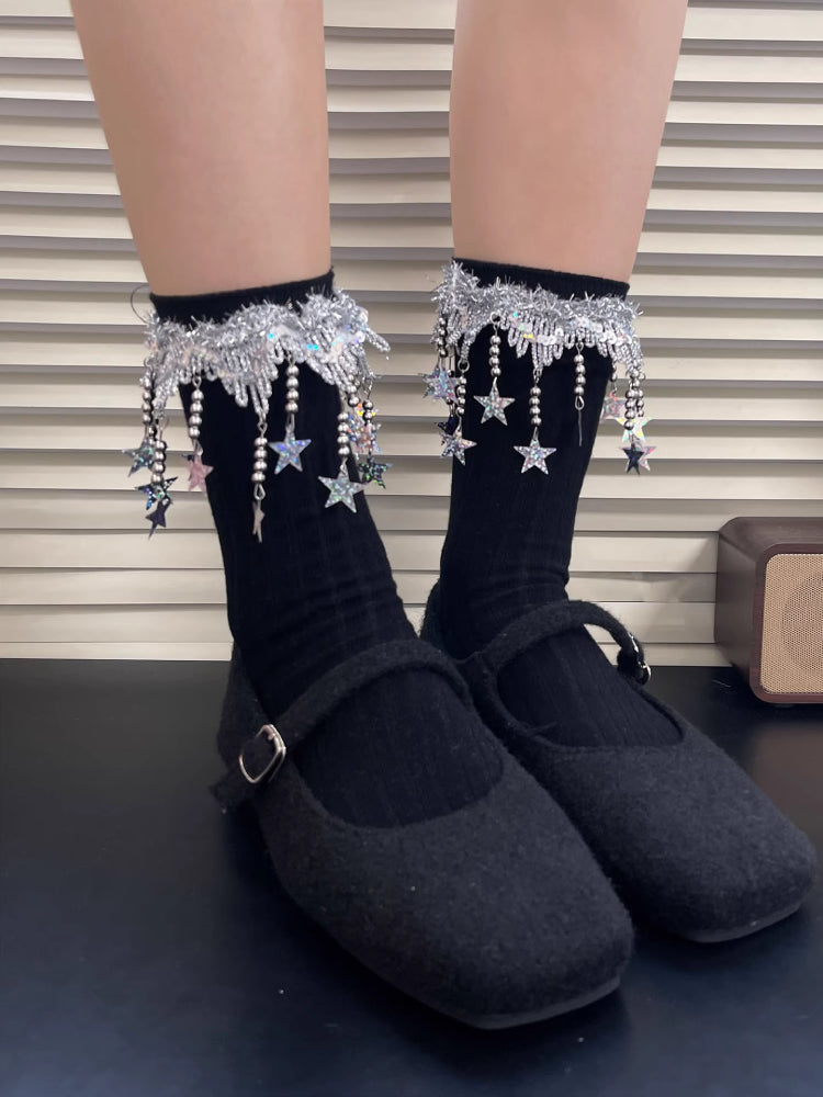 Starlit Melody Crew Socks-ntbhshop