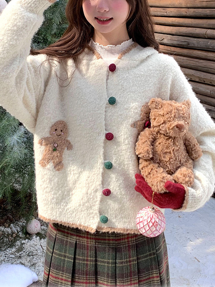 Gingerbread Dreams Knit Hoodie-ntbhshop