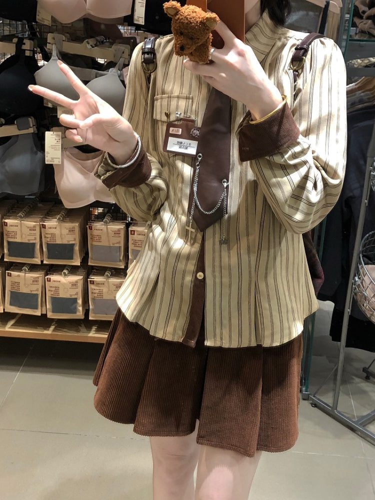 Autumn Confession Striped Shirts & Ties-ntbhshop