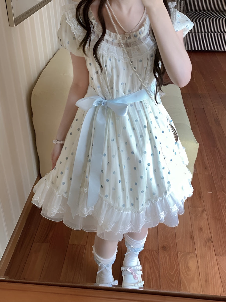 Sugar Dot Ribbon Dresses-Dresses-ntbhshop