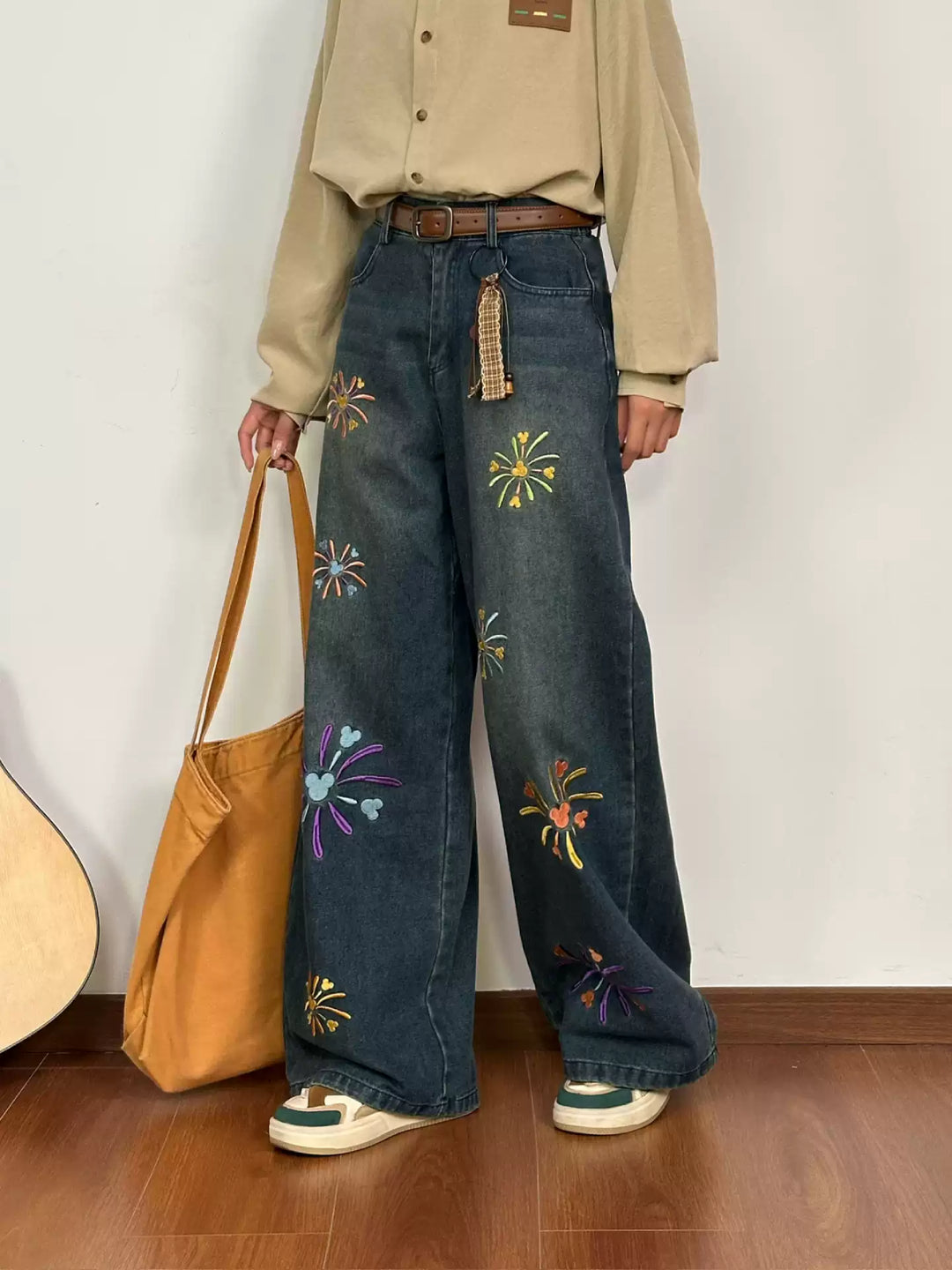 Firework Bloom Denim Jeans-Bottoms-ntbhshop