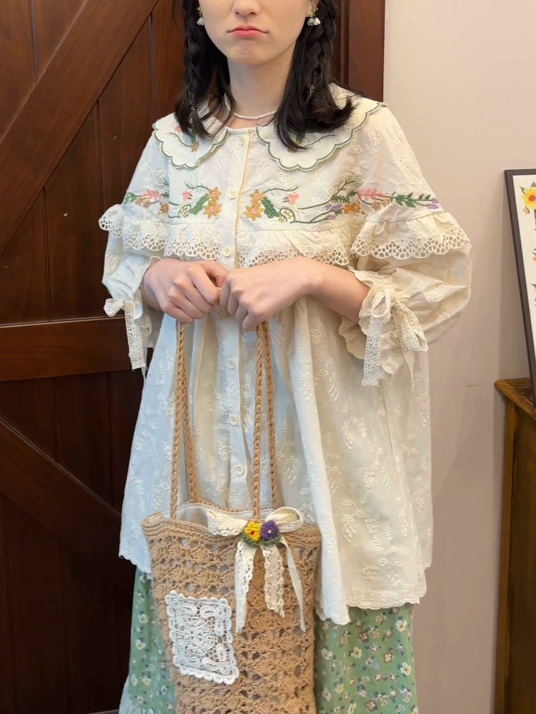 Secret Garden Doll Collar Blouse-ntbhshop