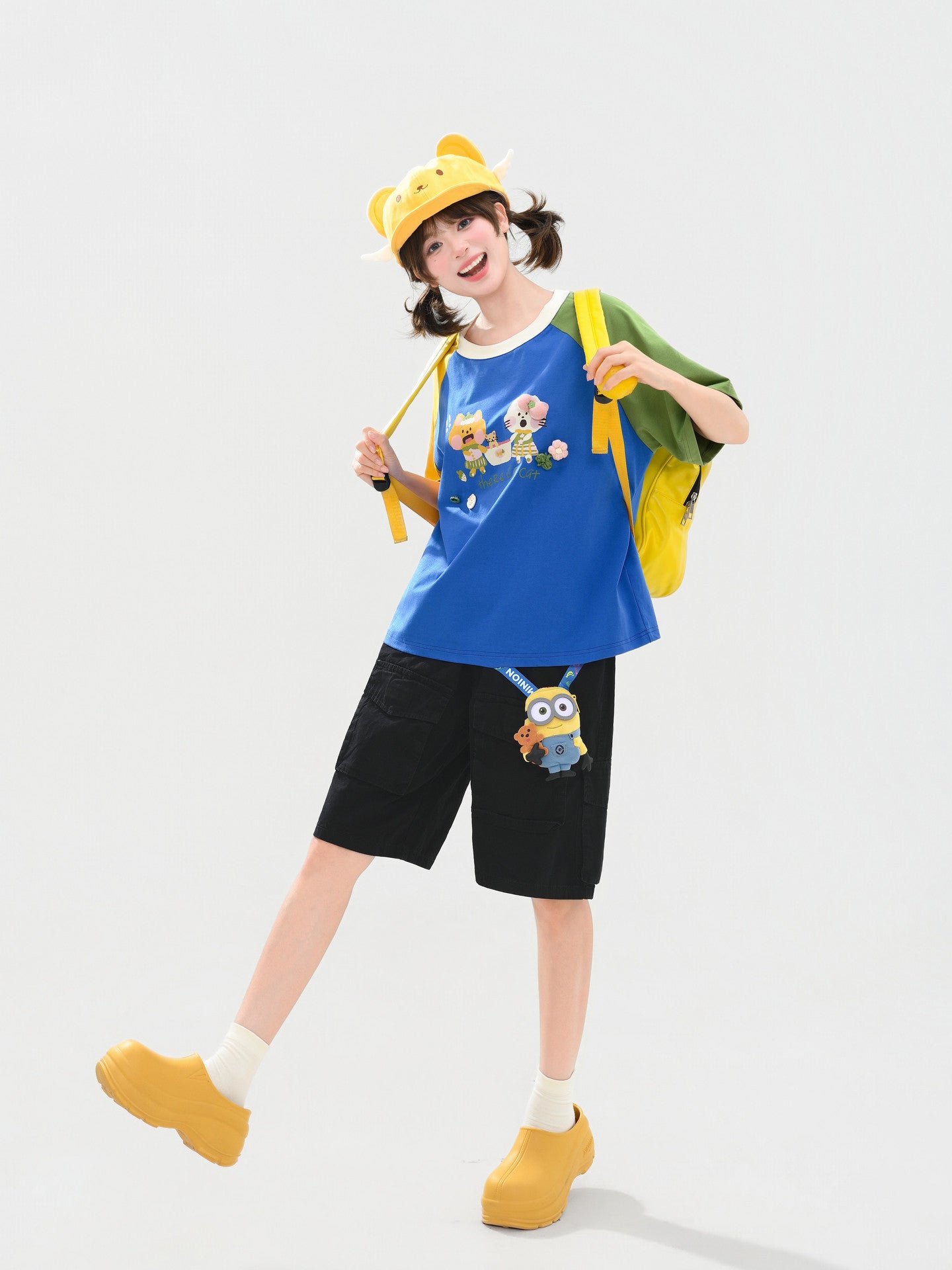 Cat Picnic Raglan Tee-Tops-ntbhshop