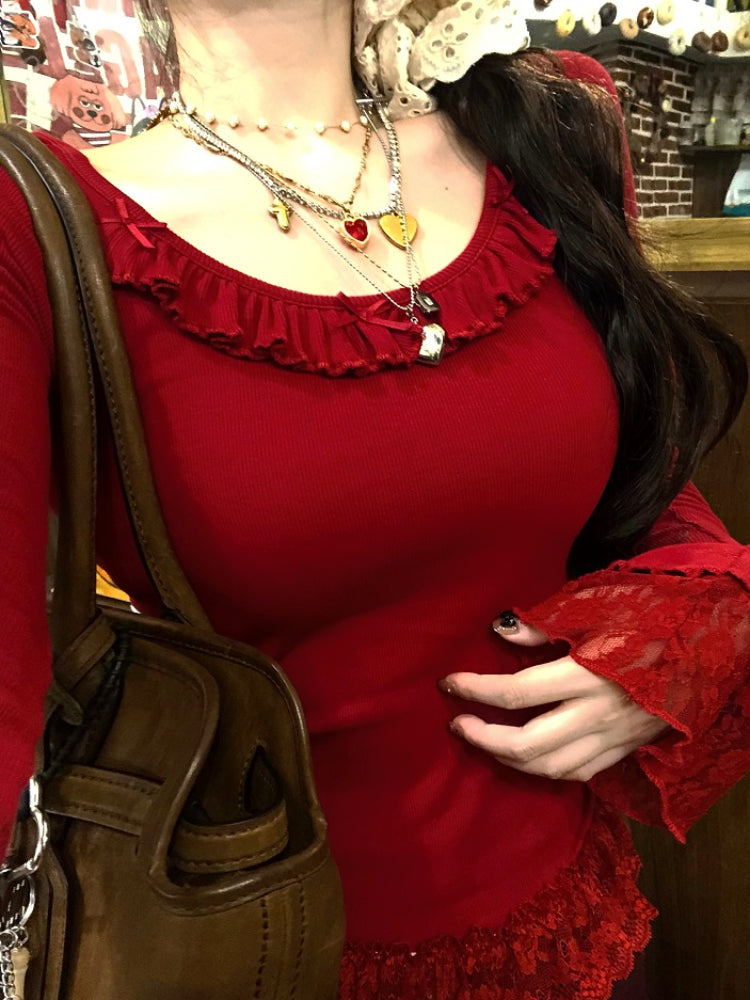 Shoujo Dream Lace Base Tops-ntbhshop