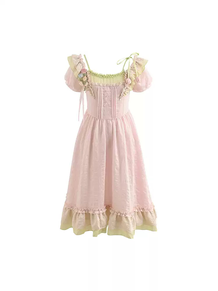 Tulip Bloom Puff Dresses-Dresses-ntbhshop