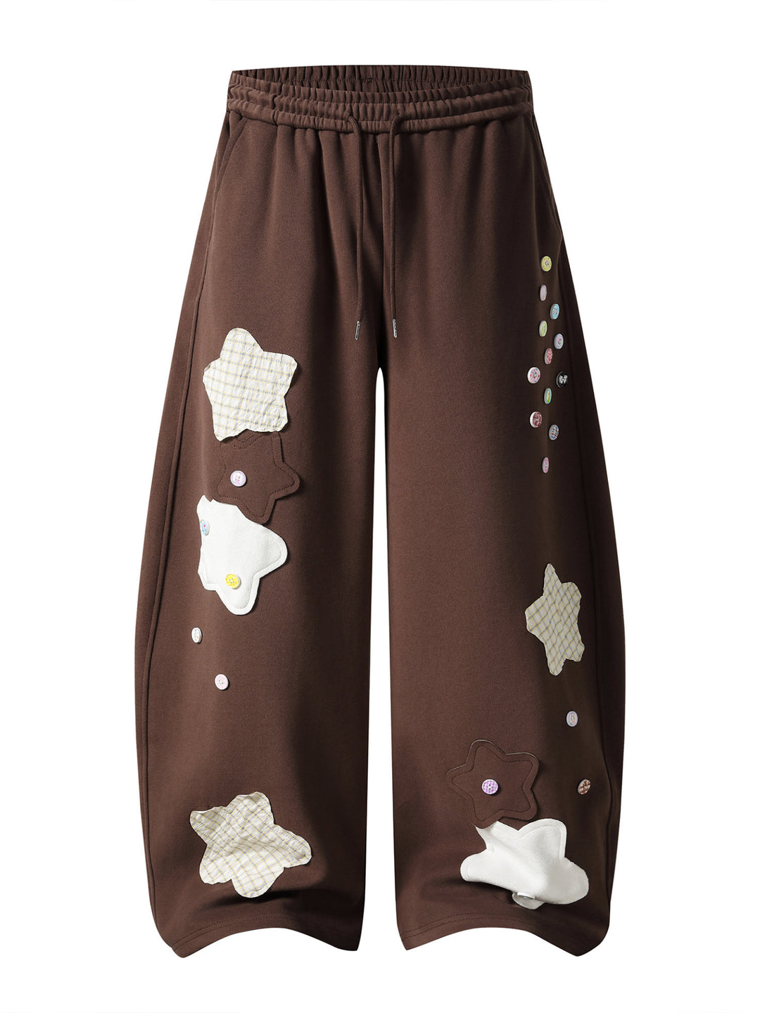 Whimsy Button Patch Pants-Bottoms-ntbhshop