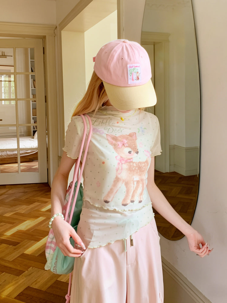 Dear Bambi Mesh Tees-Tops-ntbhshop