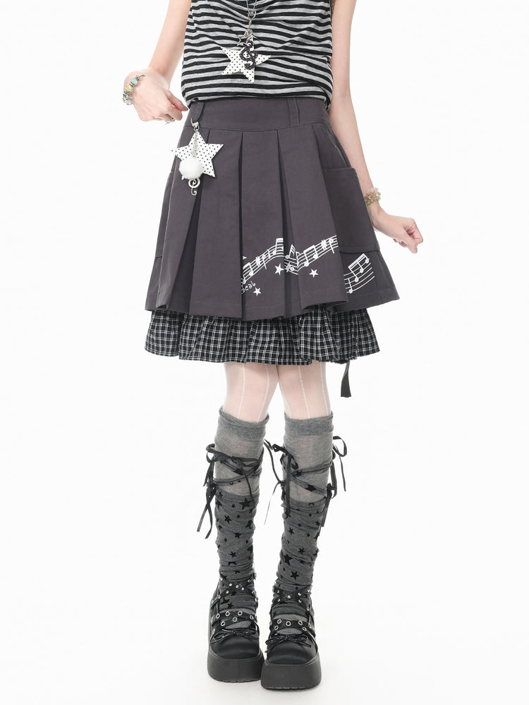 Whimsy Melody Pleated Skirt-Bottoms-ntbhshop