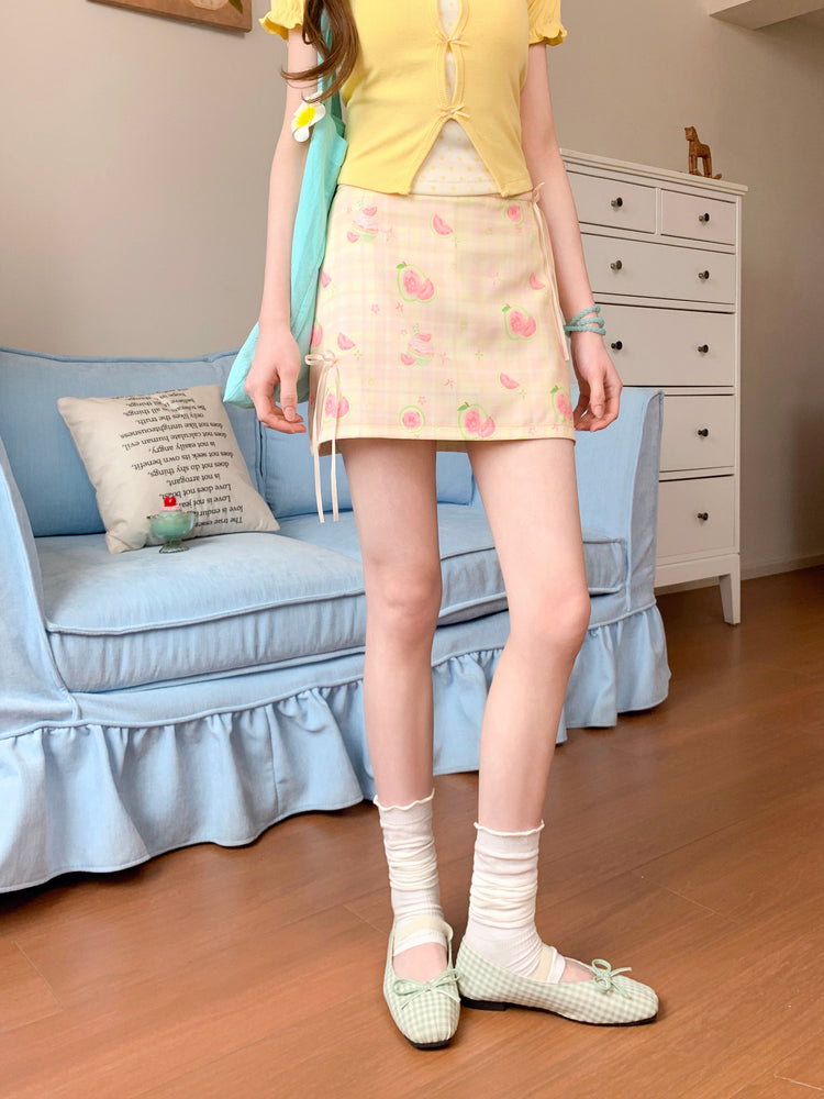 Guava Soda Wrap Skirt-Bottoms-ntbhshop
