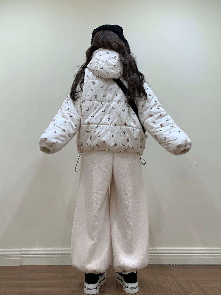 Piggy Bunny Fleece Bubble Pants-Bottoms-ntbhshop