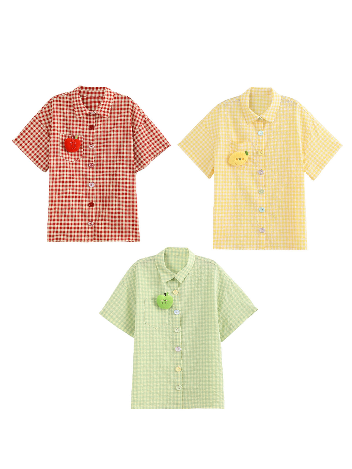 Candy Picnic Plaid Shirts-Tops-ntbhshop