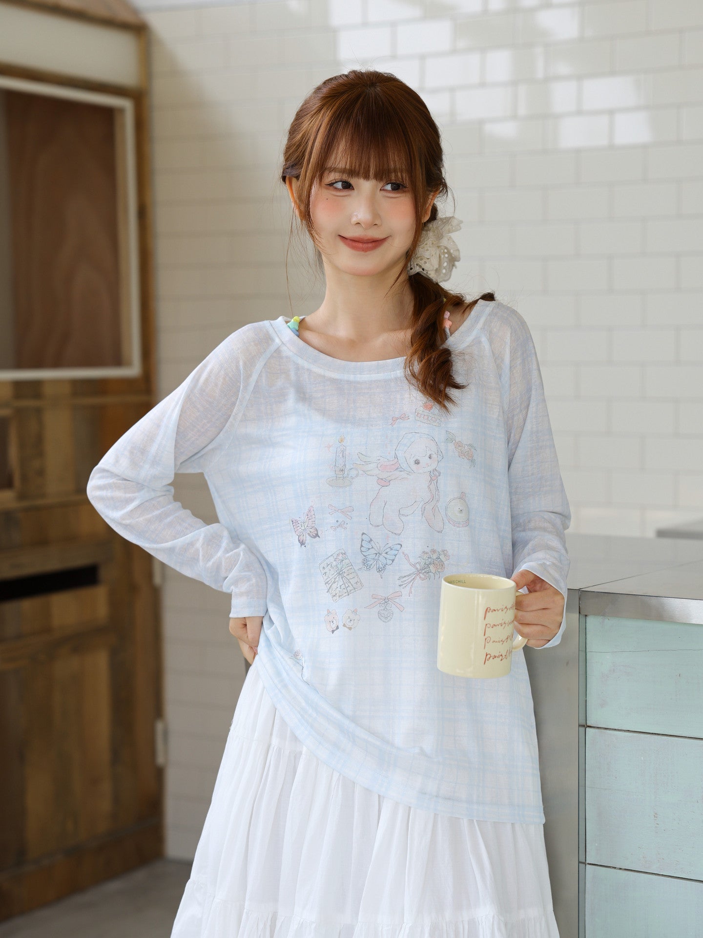 Milk Lamb Sheer Top-Tops-ntbhshop