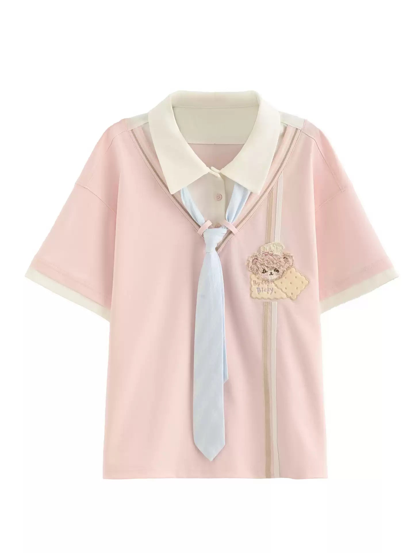 Sweet Bear Campus Tie Polo & Shorts-Sets-ntbhshop