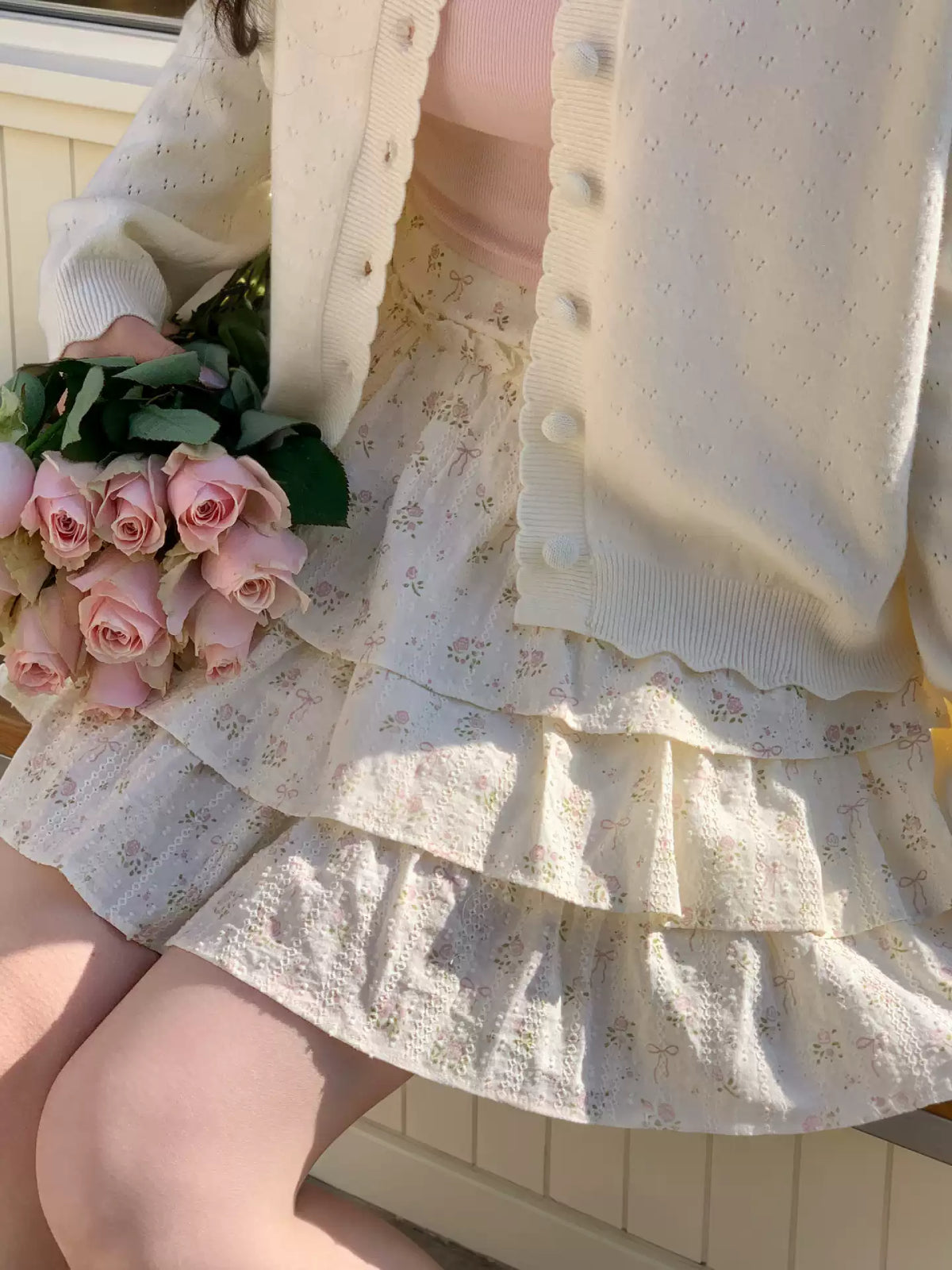 Spring Bloom Cake Skirt-Bottoms-ntbhshop