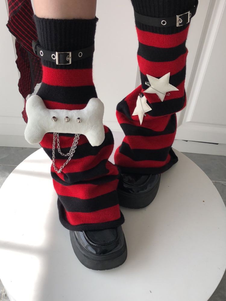 Bonebite Chaos Punk Chain Leg Warmers-ntbhshop