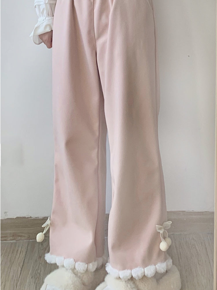 Snowdrop Puffball Wide Leg Pants-ntbhshop