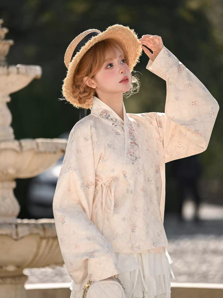 Berry Fairy Picnic Wrap Blouse-Tops-ntbhshop