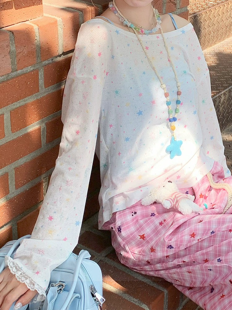 Cosmic Pink Camisole, Top & Pants-Sets-ntbhshop