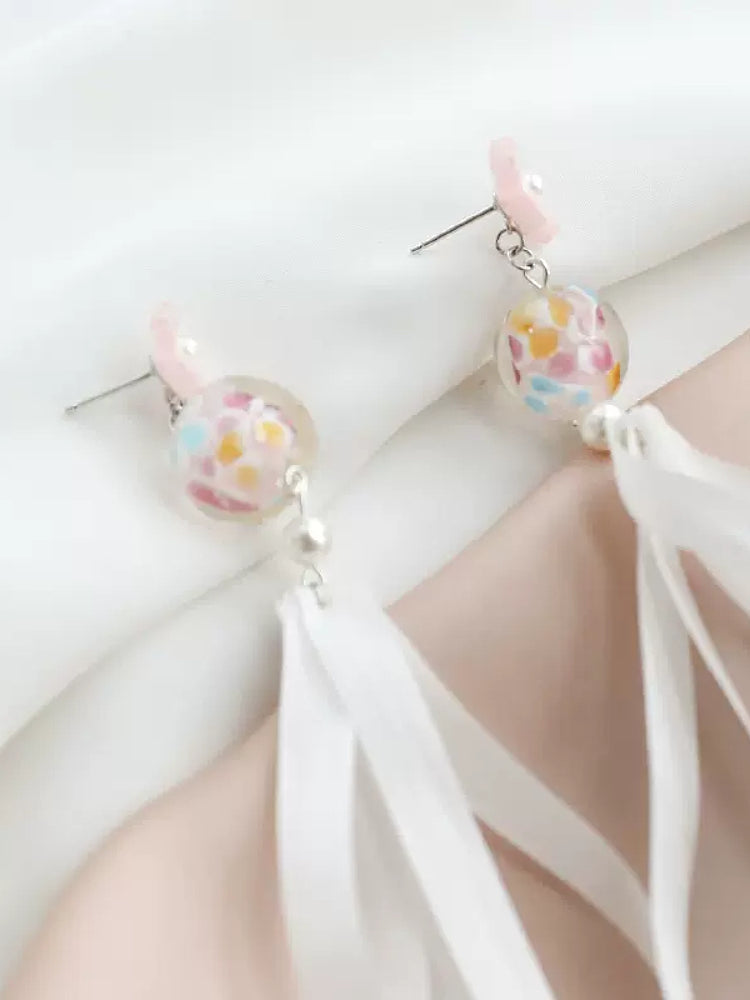 Cherry Blossom Chime Ear Studs & Clips-ntbhshop