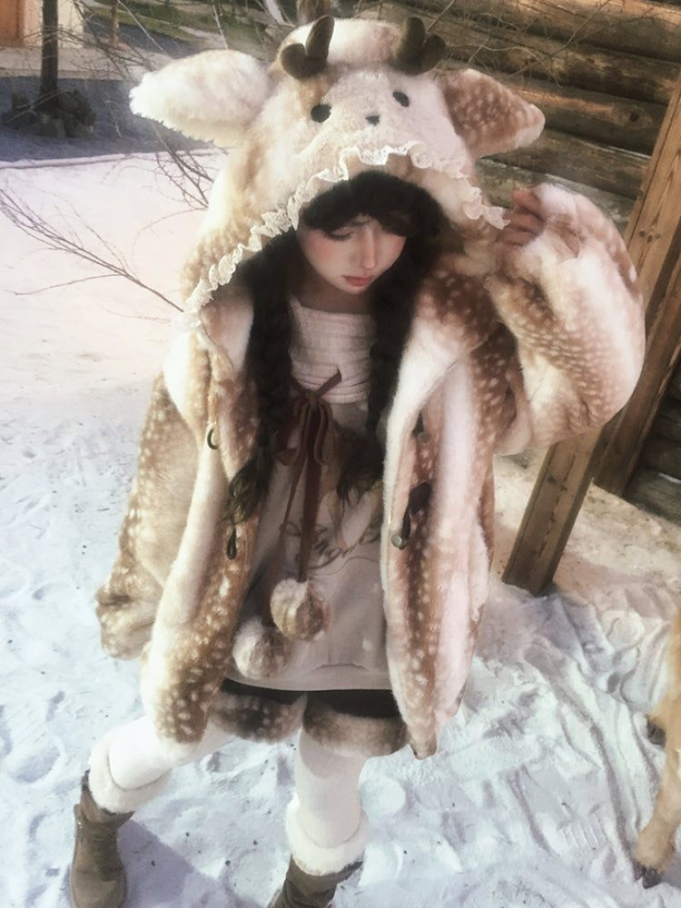 Angel Deer Pom Pom Sweatshirt-ntbhshop