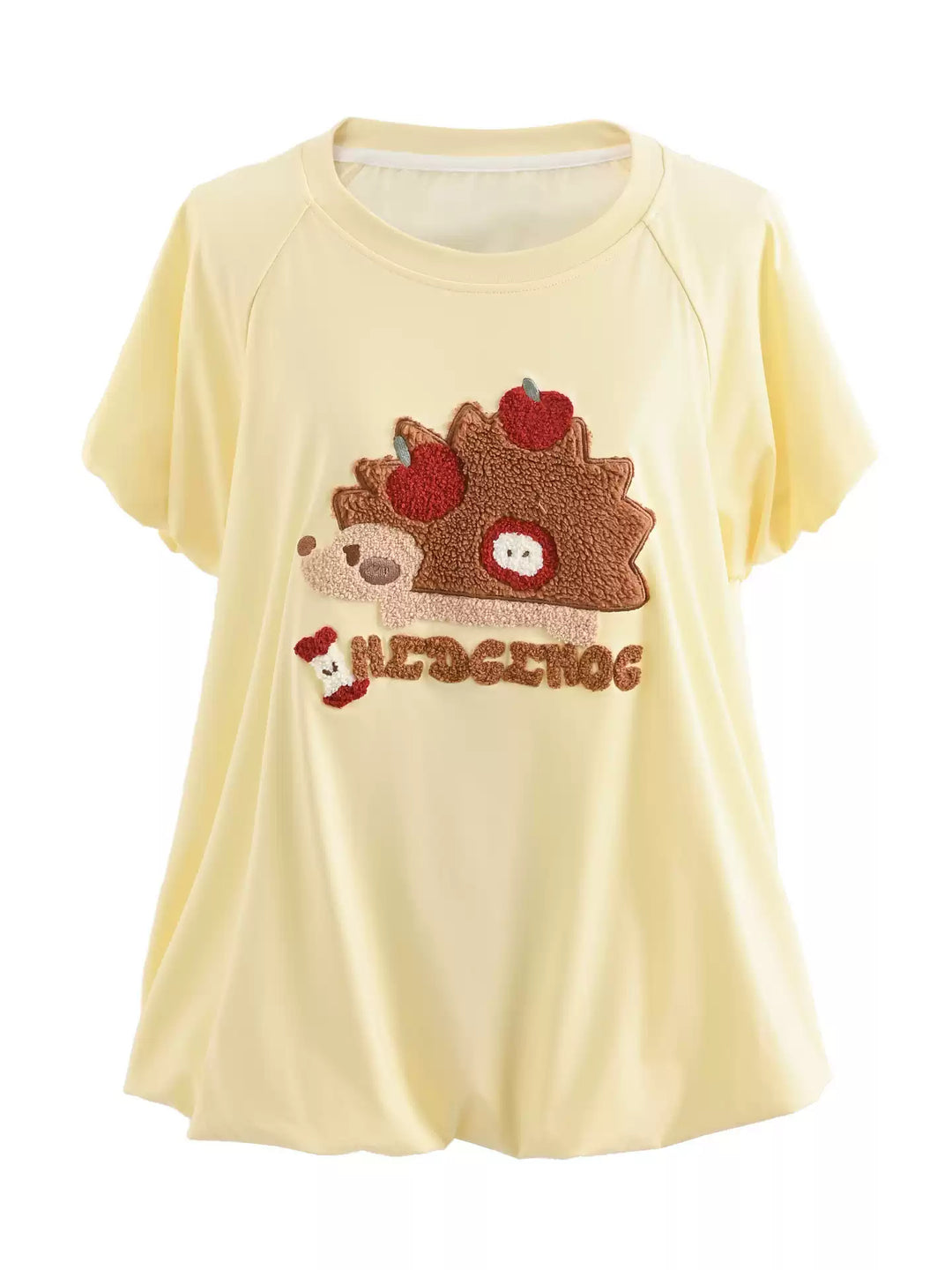 Apple Hedgehog Bubble Tee-Tops-ntbhshop