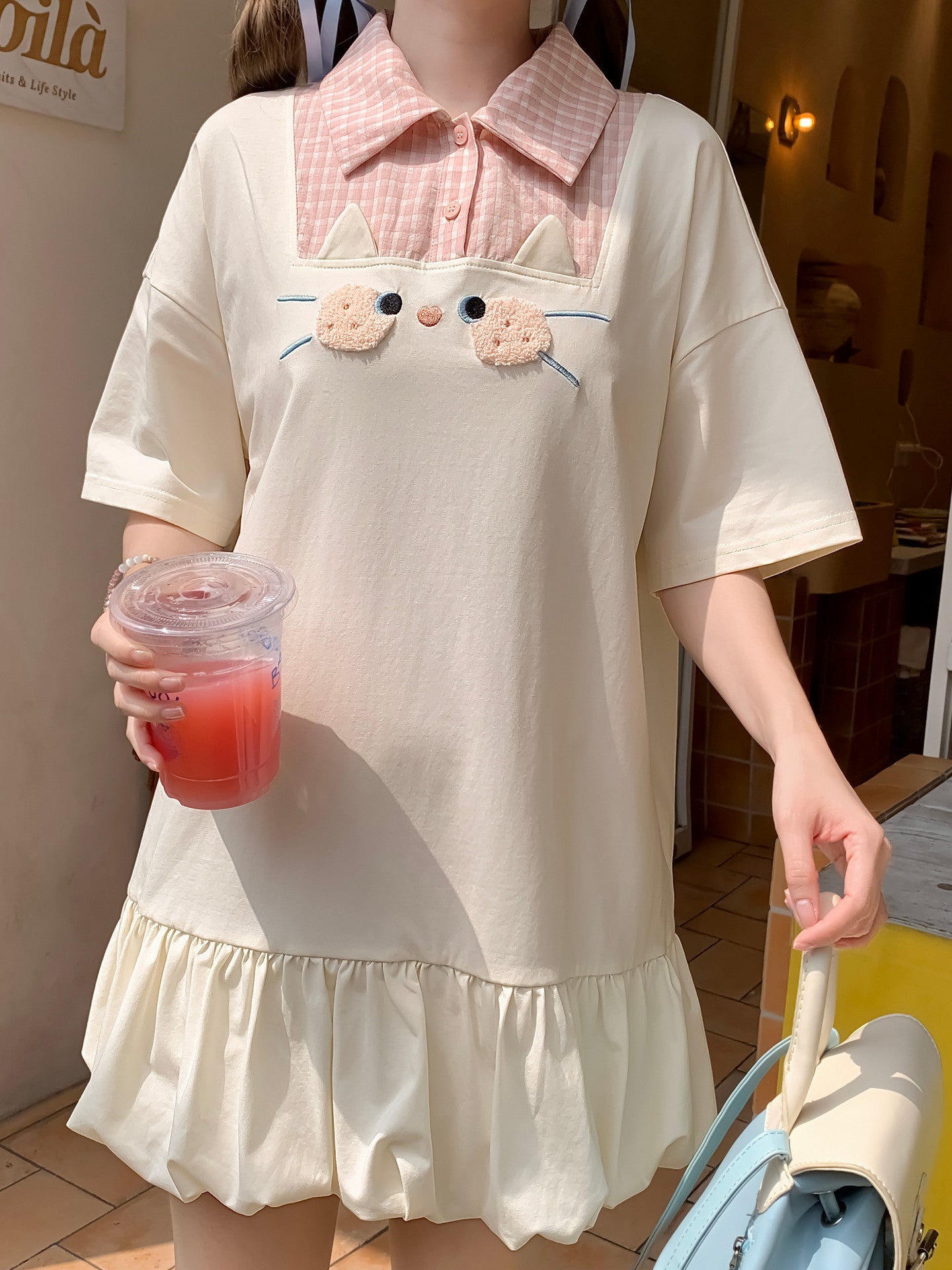 Cookie Cat Bubble Dress-Dresses-ntbhshop