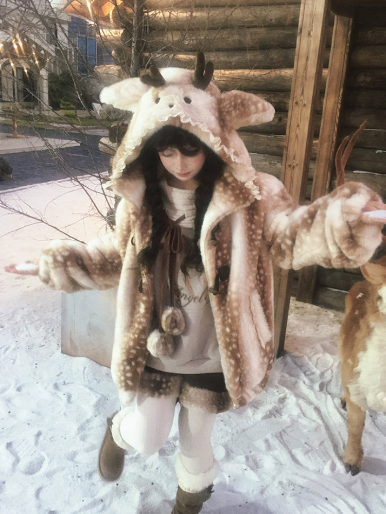 Angel Deer Faux Fur Coats-ntbhshop