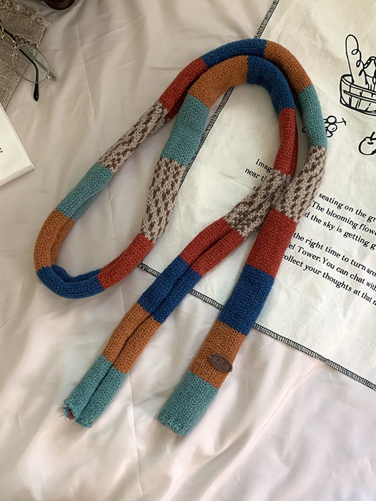 Library Afternoon Patch Knit Wraps-ntbhshop