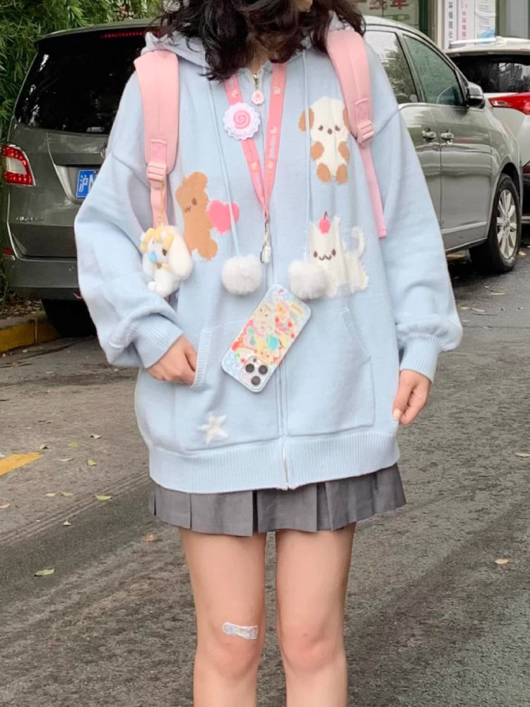 Little Meadow Friends Knit Jacket-ntbhshop