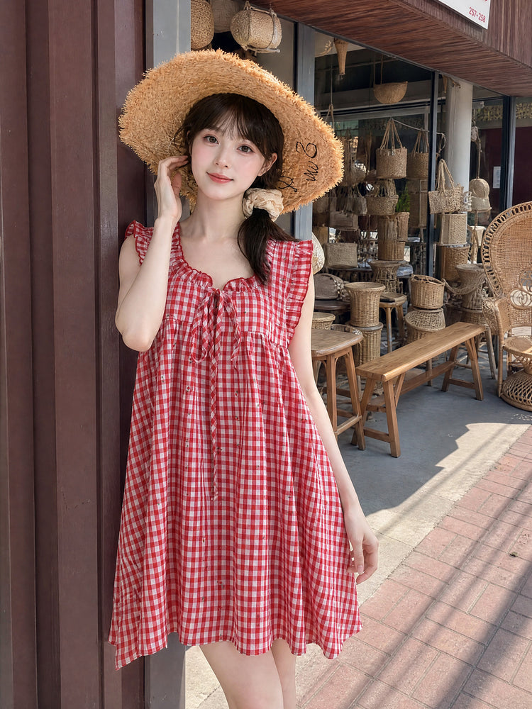 Harvest Market Gingham Dresses-Dresses-ntbhshop
