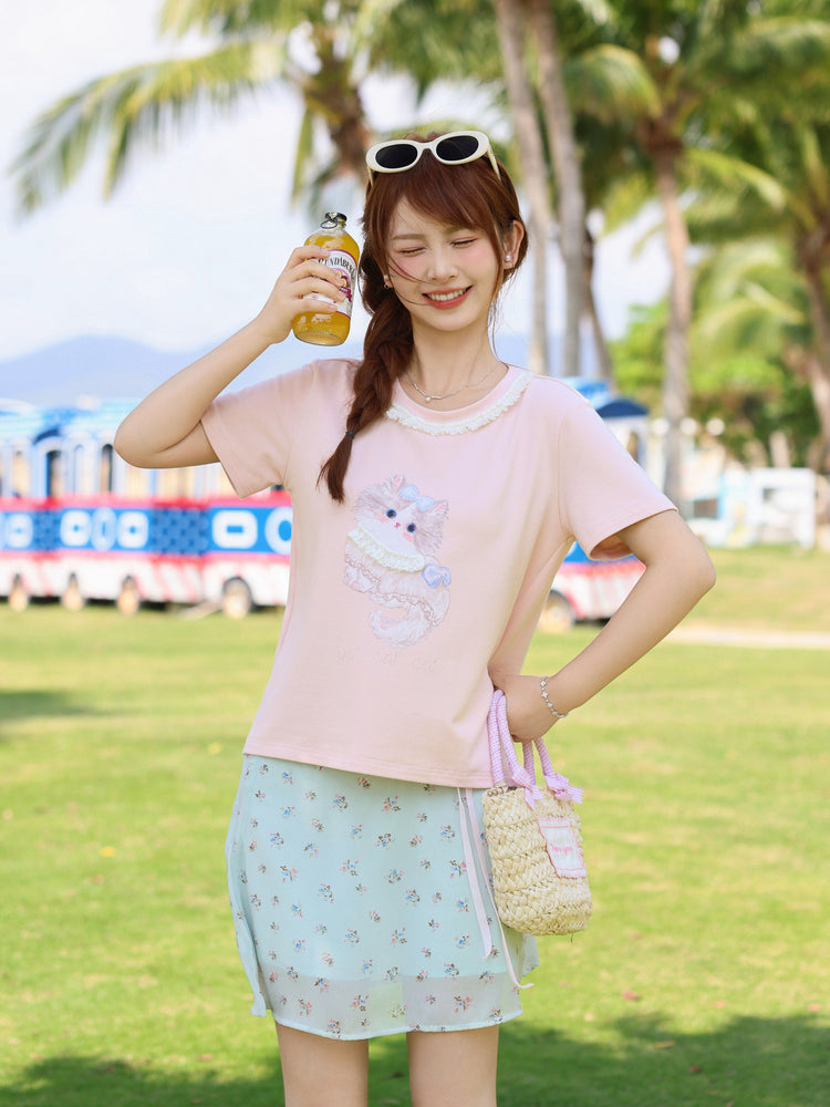 Doll Kitten Lace Tees-Tops-ntbhshop