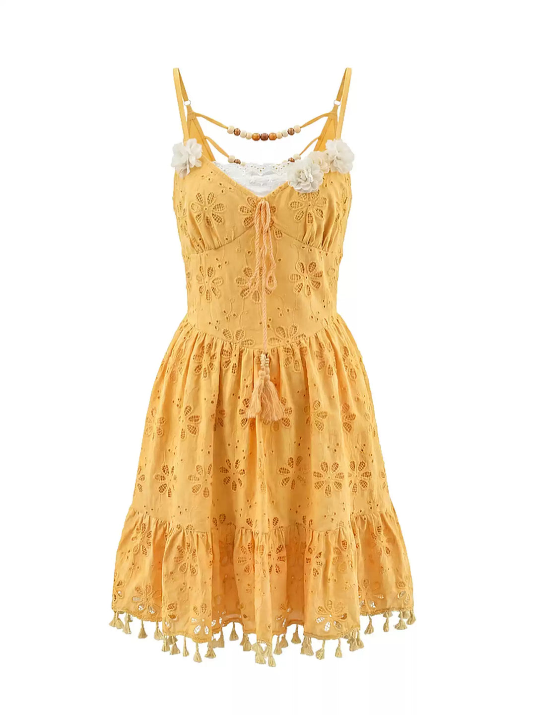 Sunflower Tassel Sundress-Dresses-ntbhshop