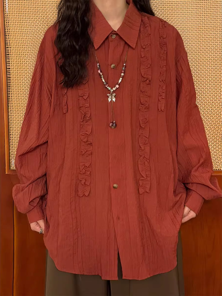 Mushroom Poem Puff Sleeve Blouses-ntbhshop