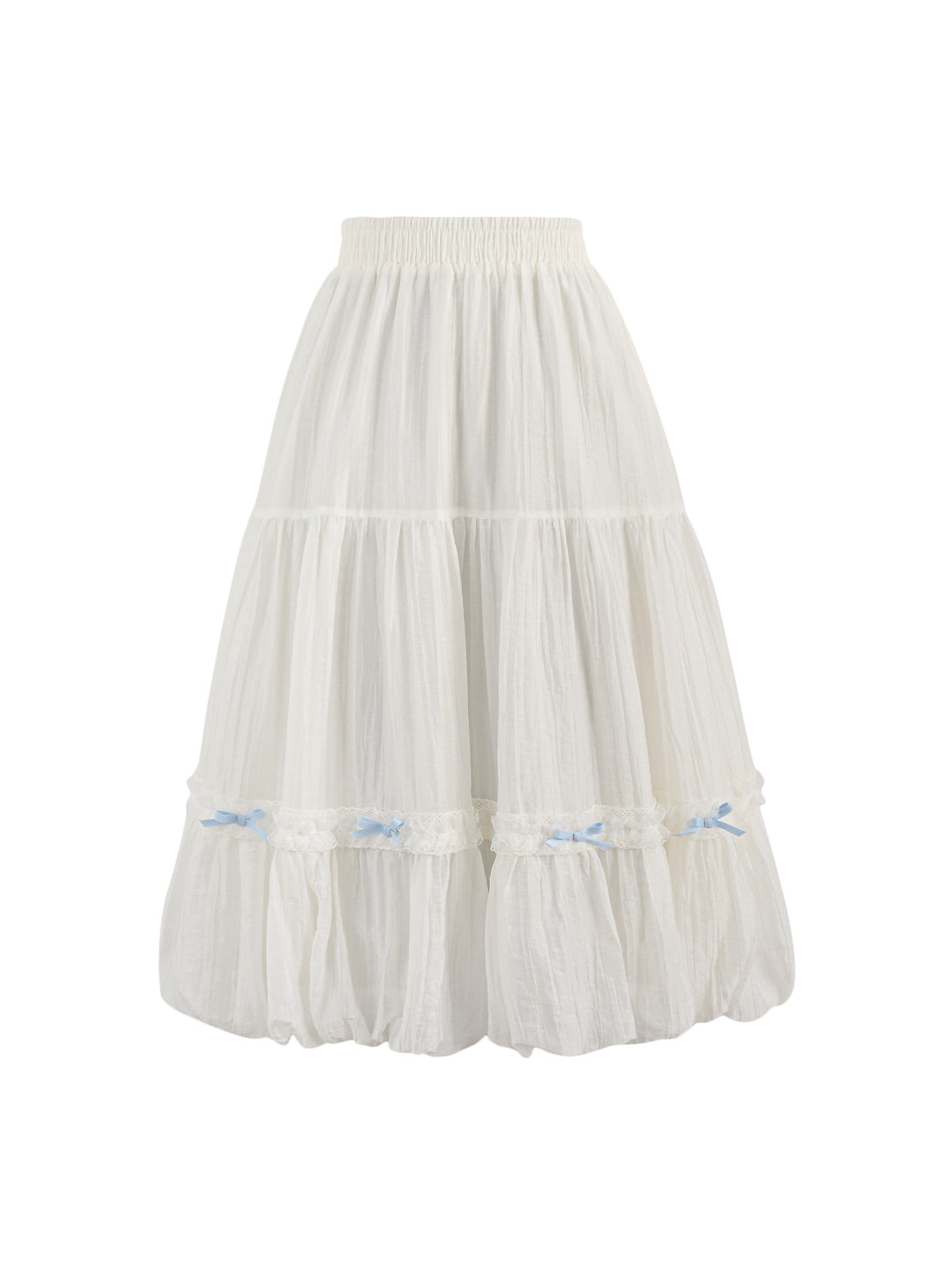 Babyblue Lyocell Midi Skirt-Bottoms-ntbhshop