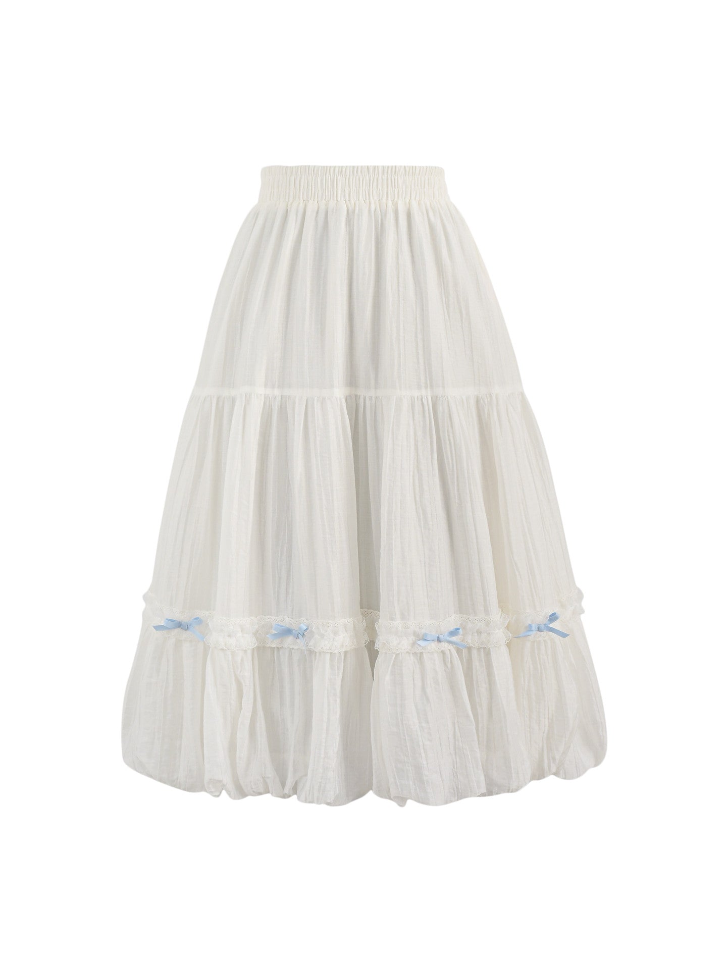 Babyblue Lyocell Midi Skirt-Bottoms-ntbhshop